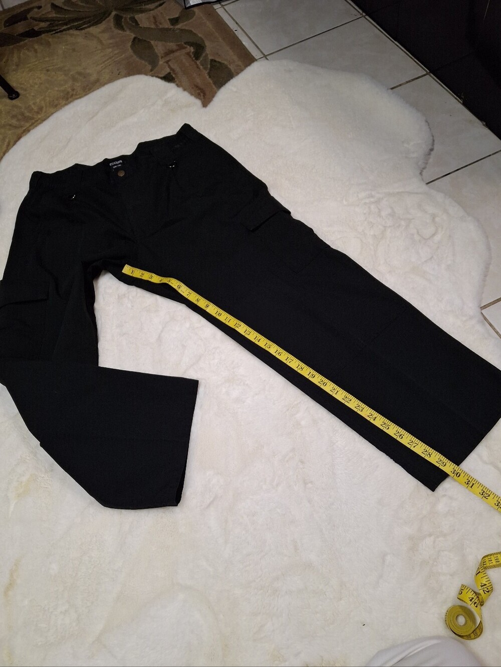 CQR Tlp-104 Lightweight Ripstop EDC Tactical Black Cargo Pants Men 36w X 30l - Picture 13 of 14